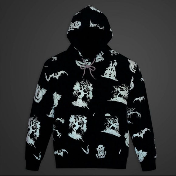 New with tags - Disney - Mickey & Minnie Mouse Halloween Glow-in-the-Dark Hoodie - Picture 7 of 10